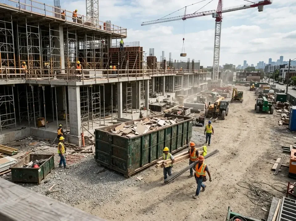 commercial-construction-site-w-002 — frequently asked questions, Low Cost Construction Dumpster Rental in Hughson, CA